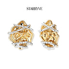 Rose Bloom Studs with STARRYVE logo