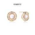 Sunburst Pearl Studs with STARRYVE logo